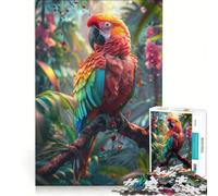 Rompecabezas para Adultos de 1000 Piezas con un Colorido Loro de la Jungla, Juegos Divertidos, Carrera de Velocidad Manual, colección de Artistas, Bellas Artes 38x26cm