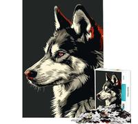 Rompecabezas para Adultos de 1000 Piezas con un Genial Perro Husky Juego Imposible Que desafía la Inteligencia Juguetes adictivos Regalo de cumpleaños para divertirse en Familia (Tamaño 38x52cm)