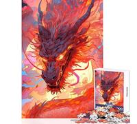 Rompecabezas para Adultos de 1000 Piezas con un Hermoso dragón Chino Juguetes de decoración para el hogar Excelentes Regalos y Juguetes para Mejorar la Memoria (38x52cm)