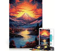Rompecabezas para Adultos de 1000 Piezas con un Hermoso Paisaje japonés,Bordes, Juego Inteligente,Regalo,Juego de Ocio navideño,Arte (50x75cm)