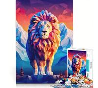 Rompecabezas para Adultos de 1000 Piezas con un increíble diseño de león, Juegos Divertidos para Relajarse y Actividades intelectuales Incluye Lista de Deseos con Papá Noel 50x75cm