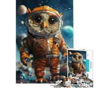 Rompecabezas para Adultos de 1000 Piezas con un Lindo búho Espacial Astronauta para un Juego Educativo y desafiante Juguete práctico para armar Regalo de cumpleaños (tamaño 50x75cm)