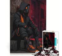 Rompecabezas para Adultos de 1000 Piezas con un Personaje Cyberpunk en un Entorno Urbano Juegos relajantes para desconectar, Ideales para el Desarrollo Intelectual, Regalo de cumpleaños