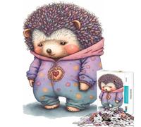 Rompecabezas para Adultos de 1000 Piezas con un simpático Erizo Que Ayuda a ejercitar el Cerebro además de ser un Juguete Divertido y humorístico para Decorar la Pared Ideal para Mayores de 14 años