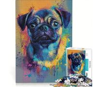 Rompecabezas para Adultos de 1000 Piezas con un Toque de Personalidad un Vibrante Carlino un Juego práctico Actividades Divertidas para Hacer en casa y Fortalecer el Amor en Pareja 50x75cm
