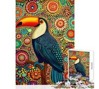 Rompecabezas para Adultos de 1000 Piezas con un Vibrante diseño de tucán Rompecabezas antiestrés para Adultos Una Obra de Arte Regalo Ideal para Amigos y Familiares (tamaño 50x75cm)