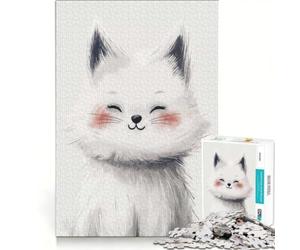 Rompecabezas para Adultos de 1000 Piezas con una Alegre Sonrisa Felina, Juegos Divertidos y antiestrés, con Piezas de Formas aleatorias Que encajan Perfectamente 38x52cm