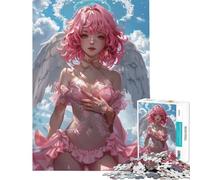 Rompecabezas para Adultos de 1000 Piezas con una Chica Anime ángel Divina Un desafío para completar Juego difícil y práctico Apto para Mayores de 14 años 50x75cm