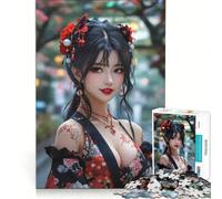 Rompecabezas para Adultos de 1000 Piezas con una Chica de Anime Japonesa Ideal para Relajarse interactuar Entre Padres e Hijos Pertenece a la colección de Artistas y es una Obra de Bellas Artes