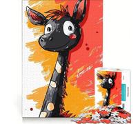 Rompecabezas para Adultos de 1000 Piezas con una Encantadora y Peculiar Jirafa, Juego práctico, Actividades Divertidas para Hacer en casa, fortalece el Amor Entre Parejas 38x52cm