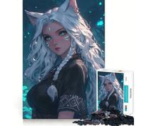Rompecabezas para Adultos de 1000 Piezas con una Hermosa Gata Tribal y un diseño de Corte preciso Divertido Juego Mental Regalo Ideal para Relajarse y divertirse Decoración navideña para la Pared