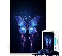 Rompecabezas para Adultos de 1000 Piezas con una Hermosa Mariposa de Corte Limpio Juguete Divertido para Jugar y Pasar el Tiempo Libre Decoración navideña Regalo (38x26cm)