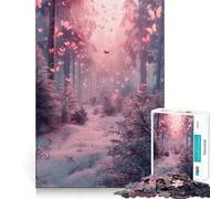 Rompecabezas para Adultos de 1000 Piezas con una Hermosa Mariposa Invernal,diseño artístico de Corte preciso,Ideal para el Desarrollo cognitivo,el Ocio y la relajación Navidad