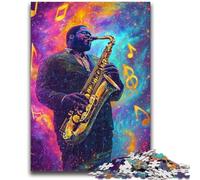 Rompecabezas para Adultos de 1000 Piezas, con una interpretación difícil de saxofón, para Adolescentes, Ideal para aliviar el estrés, Pasar el rato y fomentar el Amor en Pareja (26x38cm)