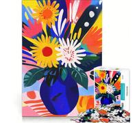 Rompecabezas para Adultos de 1000 Piezas con una vívida visión fauvista de Girasoles Juegos Familiares Ideal para Reducir el estrés colección de Artistas Bellas Artes 38x26cm