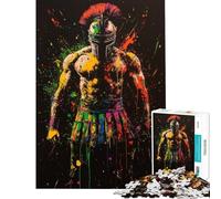 Rompecabezas para Adultos de 1000 Piezas con Vibrantes diseños de gladiadores Actividades Familiares para Adultos Entrena tu Cerebro y Tus Manos Hermoso diseño Juego 50x75cm