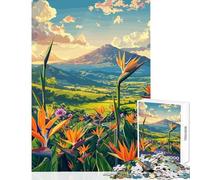 Rompecabezas para Adultos de 1000 Piezas con Vista a la montaña y Ave del paraíso Juguetes antiestrés Regalos de cumpleaños Juegos educativos descompresión Intelectual tamaño 38x52cm