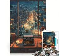 Rompecabezas para Adultos de 1000 Piezas con Vista Nocturna Nevada Juego práctico Actividades Divertidas para Hacer en casa fortalece el Amor Entre Parejas 50x75cm