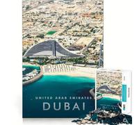 Rompecabezas para Adultos de 1000 Piezas con Vista panorámica del Cielo de Dubái,diseño de Bordes Afilados,Juego de Habilidad Mental,Divertido y Tranquilo, (38x52cm)