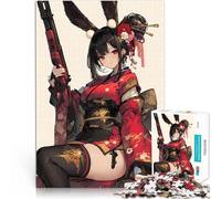 Rompecabezas para Adultos de 1000 Piezas Conejita Geisha artillera Juguetes para aliviar el estrés Regalos de Amigo Secreto 75x50cm