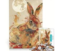 Rompecabezas para Adultos de 1000 Piezas, Conejo del Zodiaco japonés, Juegos relajantes, Descompresión Intelectual, Regalo de cumpleaños, Regalos de Viaje, 50x75cm