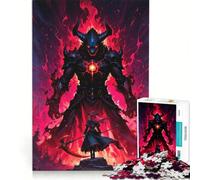 Rompecabezas para Adultos de 1000 Piezas: Confrontación con Demonios de Fuego, un Juego práctico, Divertido y con Humor Lista de Deseos con Papá Noel 38x26cm