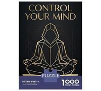 Rompecabezas para Adultos De 1000 Piezas Control Your Mind Meditation Art Rompecabezas para Adultos Juguetes Antiestrés Corte De Precisión Juego Desafiante Regalos 70x50cm/1000pcs