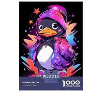 Rompecabezas para Adultos De 1000 Piezas Cool Colorful Penguin Rompecabezas para Adultos Juguete Decoración De Pared Difícil Regalos para Amigos Y Familiares 52x38cm/1000pcs