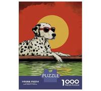 Rompecabezas para Adultos De 1000 Piezas Cool Dalmatian Dog with Sunglasses Rompecabezas para Adultos Juguetes Antiestrés Difícil Gran Regalo para Jugar 70x50cm/1000pcs