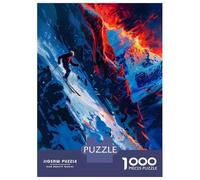 Rompecabezas para Adultos De 1000 Piezas Cool Skier In A Mountain Rompecabezas para Adultos Juego Práctico Corte De Precisión 52x38cm/1000pcs