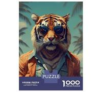 Rompecabezas para Adultos De 1000 Piezas Cool Tiger Rompecabezas para Adultos Juguetes Antiestrés Aliviador del Estrés Regalos De Cumpleaños Y Únicos 38x26cm/1000pcs