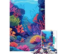 Rompecabezas para Adultos de 1000 Piezas Corales submarinos Un Reto Educativo y Divertido para Mayores de 14 años 38x26cm