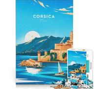 Rompecabezas para Adultos de 1000 Piezas, Córcega, Francia, Juegos Familiares, análisis y lógica, para Fortalecer el Amor en Pareja 38x26cm