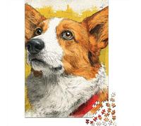 Rompecabezas para Adultos De 1000 Piezas Corgi Dog Art Print Rompecabezas para Adultos Juguetes Antiestrés Regalos para Mujeres Juego Desafiante Regalos 52x38cm/1000pcs
