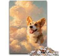 Rompecabezas para Adultos de 1000 Piezas, Corgi en la Nube, Ayuda a ejercitar el Cerebro, Juguetes adictivos para Cultivar la Paciencia, colección de Artistas, Bellas Artes, 26x38cm