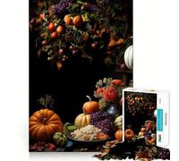 Rompecabezas para Adultos de 1000 Piezas Cosecha DE OTOÑO Juego de articulaciones afiladas Desafío Mental Juguete Tiempo de diversión Tranquilo Arte navideño para el hogar (50x75cm)