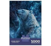 Rompecabezas para Adultos De 1000 Piezas Cosmic Nebula Polar Bear 2 Rompecabezas para Adultos Juegos Divertidos para La Diversión Familiar Juego Desafiante Regalos 52x38cm/1000pcs