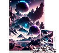 Rompecabezas para Adultos de 1000 Piezas Cosmic Oasis Juguetes antiestrés Regalos geniales Juego de ingenio con póster y Hoja de Trivia a Juego 38x26cm