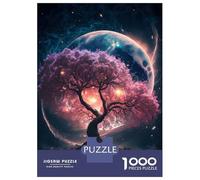 Rompecabezas para Adultos De 1000 Piezas Cosmic Sakura Tree(2) Rompecabezas Juego De Ingenio Regalos para Mujeres Cumpleaños Y Navidad 52x38cm/1000pcs