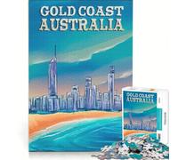 Rompecabezas para Adultos de 1000 Piezas, Costa Dorada de Australia, Juego práctico, Actividades Divertidas en casa, fortalece el Amor Entre Parejas, 38x26cm