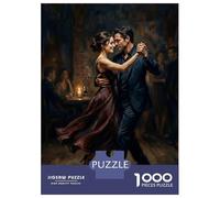 Rompecabezas para Adultos De 1000 Piezas Couple Dancing Tango in A Dimly Lit Room Rompecabezas para Adultos Juegos Familiares Montaje De Patrones Cumpleaños Y Navidad 70x50cm/1000p
