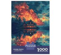 Rompecabezas para Adultos De 1000 Piezas Cozy Cabin Reflections Rompecabezas para Adultos Juego De Ingenio Juego Divertido Y Humorístico Juego Desafiante Regalos 52x38cm/1000pcs