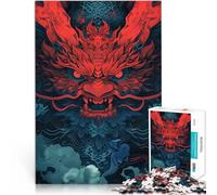 Rompecabezas para Adultos de 1000 Piezas Cráneo del Diablo para el Juguete de desafío de Juego Educativo Regalos de cumpleaños 38x26cm