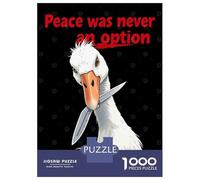 Rompecabezas para Adultos De 1000 Piezas Crazy Goose No Peace Rompecabezas para Adultos Juego De Ingenio para La Diversión Familiar Actividades Divertidas En Casa, 38x26cm/1000pcs