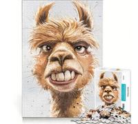 Rompecabezas para Adultos de 1000 Piezas Crazy Lama, Juegos relajantes, interacción Entre Padres e Hijos, colección de Artistas, Bellas Artes 38x26cm