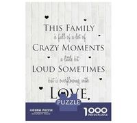 Rompecabezas para Adultos De 1000 Piezas Crazy Loud Love Family Rompecabezas para Adultos Juguete Decoración De Pared Decoración del Hogar Regalos para Amigos Y Familiares 70x50cm/1000pcs