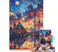 Rompecabezas para Adultos de 1000 Piezas Crepúsculo de Berlín, Juego Imposible, Actividades Divertidas para Hacer en casa, cumpleaños 50x75cm