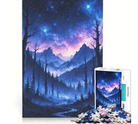 Rompecabezas para Adultos de 1000 Piezas: Crepúsculo Encantado en el Bosque místico Juegos educativos, Actividades Divertidas para Hacer en casa Cada Pieza es única 38x52cm