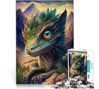 Rompecabezas para Adultos de 1000 Piezas Criaturas míticas Lagarto Juguete Educativo Intelectual descompresor Una Obra de Arte 75x50cm