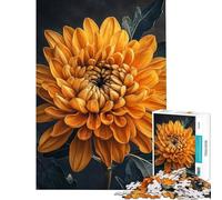 Rompecabezas para Adultos de 1000 Piezas Crisantemo Dorado Juguete de Belleza Juego Intelectual Juegos Familiares Decoración Excelentes Regalos y Juguetes (tamaño 38x52cm)